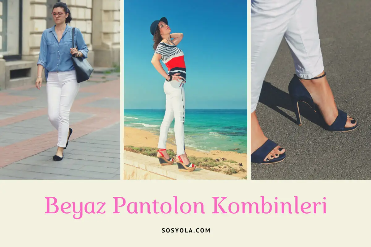 Beyaz Pantolon Kombinleri
