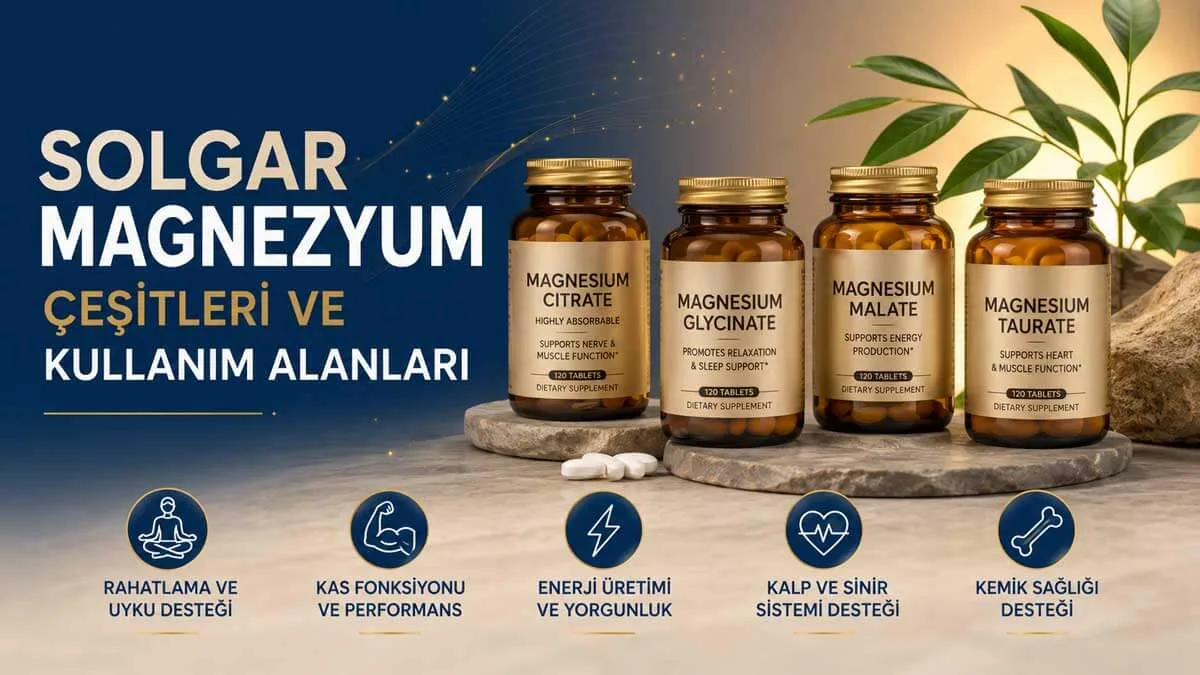 Solgar Magnezyum Çeşitleri ve Kullanım Alanları